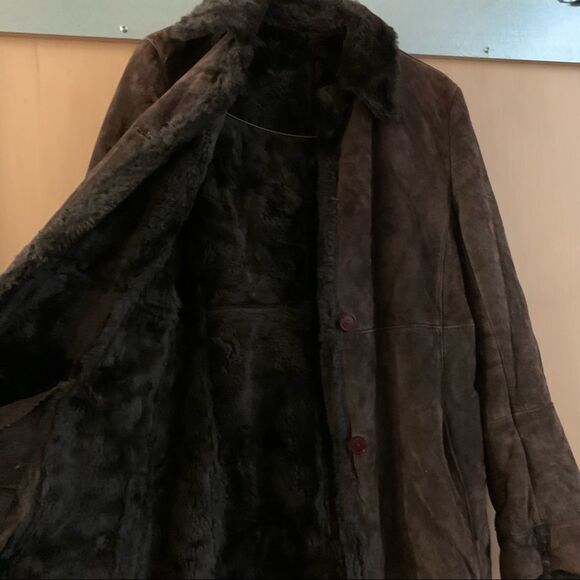 Sz XS vintage brown Sherpa coat - Picture 2 of 3